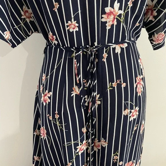 Ally Wrap Floral Maxi Stripe Dress - Picture 7 of 9